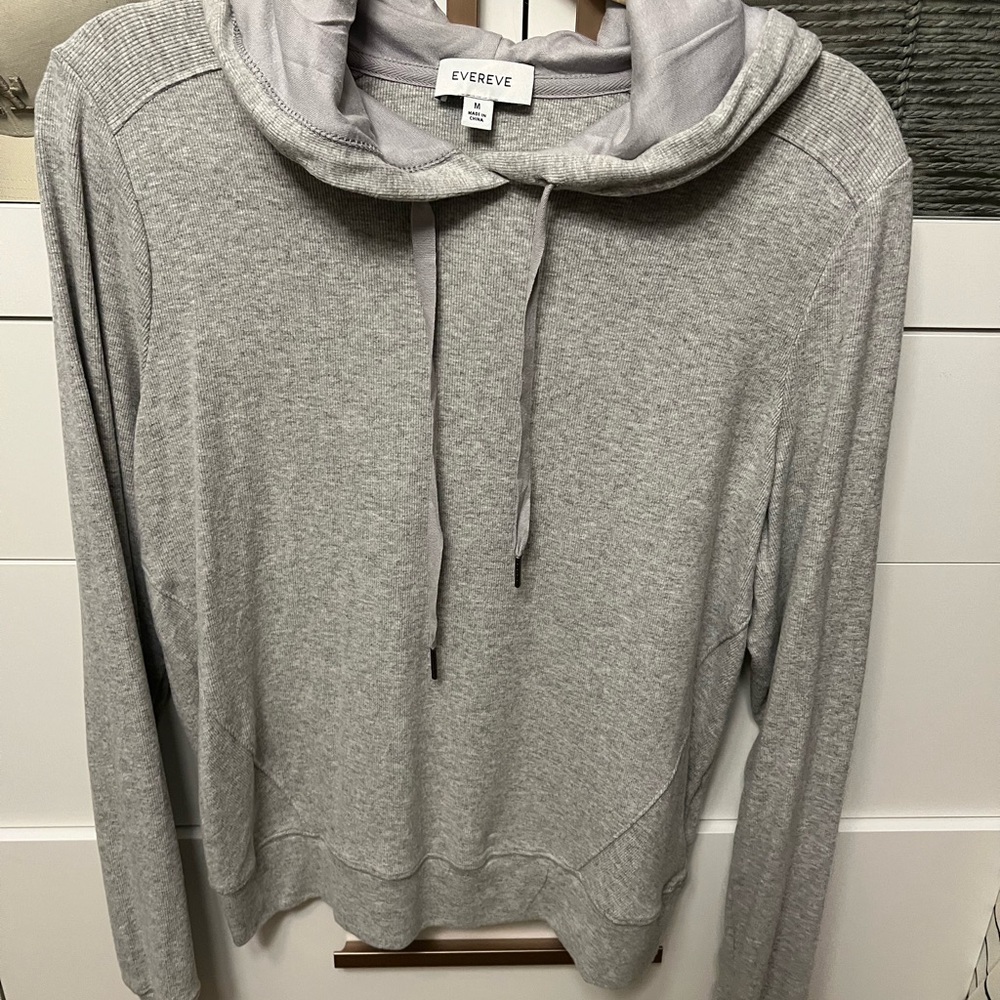 Evereve Light Gray Hoodie Sweater